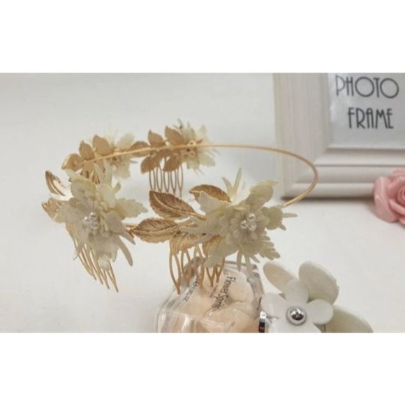 Baroque Fimo Flower Tiara